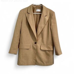 ASOS Design Taupe/Beige Oversized Blazer Size 6 Petite